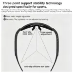 8MP AI Camera Smart Sports Glasses for Cycling | HD Video Recording, Translation & Anti-Slip Design for Outdoor Sports - Image 3