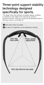 4K AI Smart Sports Sunglasses with Built-in Camera & Bluetooth Audio | Ideal for Cycling, Hiking & Training - Image 10