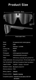 4K AI Smart Sports Sunglasses with Built-in Camera & Bluetooth Audio | Ideal for Cycling, Hiking & Training - Image 20