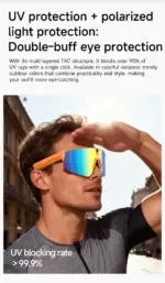 4K AI Smart Sports Sunglasses with Built-in Camera & Bluetooth Audio | Ideal for Cycling, Hiking & Training - Image 7