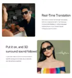 Long-Lasting AI Translation Glasses + External Power Module – Bluetooth Smart Interpreter Eyewear - Image 8