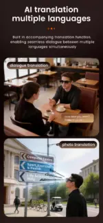 AI Smart Sunglasses with 13MP Camera, Image Stabilization & Real-Time Translation, AI Object Recognition Glasses - Image 9
