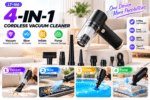 4-in-1 Cordless Handheld Vacuum Cleaner for Car & Home – Portable Vacuum, Air Duster & Pump