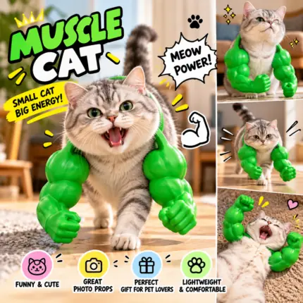 Funny Muscle Arms for Cats & Dogs – Hilarious Pet Costume & Photo Prop